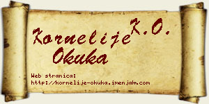 Kornelije Okuka vizit kartica